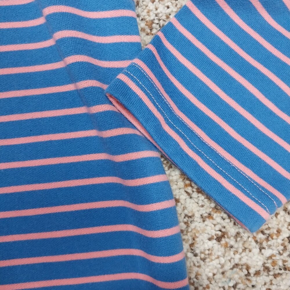 3709 Size Large Crown and Ivy Half Zip Sweatshirt. In Peach and Blue. - Picture 3 of 8